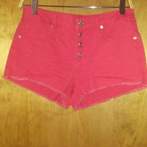 Forever 21 Red Denim Shorts Size 28